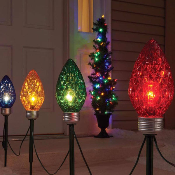 Celebrations 13 in. Incandescent Multi Pathway Decor Faceted C9 Bulb Lights