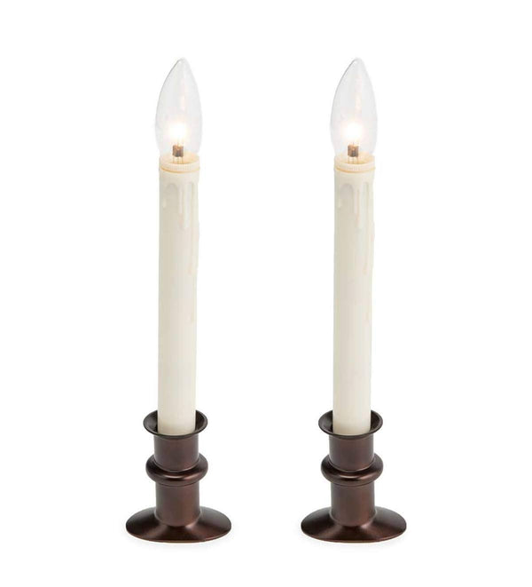 Adjustable Window Hugger Unscented Flameless Candle Plow & Hearth Color: Bronze