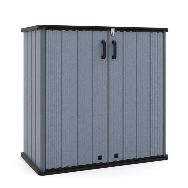 Tangkula 23.5 Cu.ft Outdoor Storage Box with Floor & Lockable Door