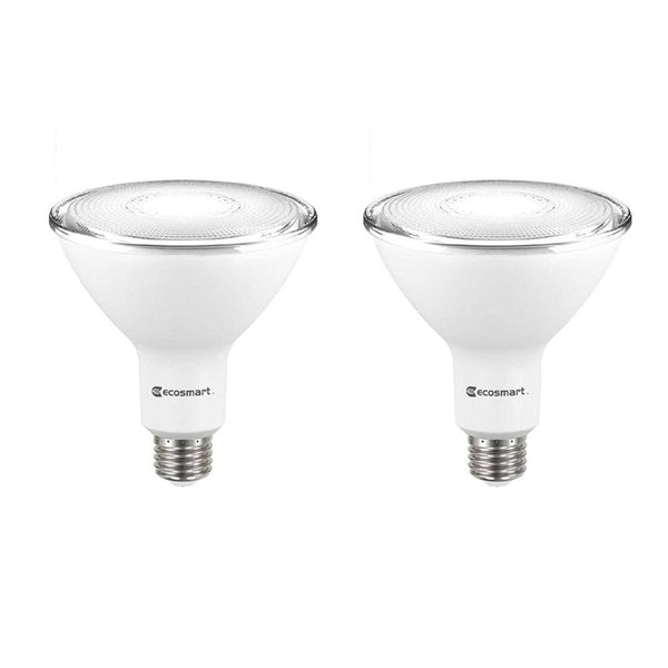 Ecosmart 90-Watt Equivalent PAR38 Dimmable Energy Star Flood LED Light Bulb Bright White (2-Pack)